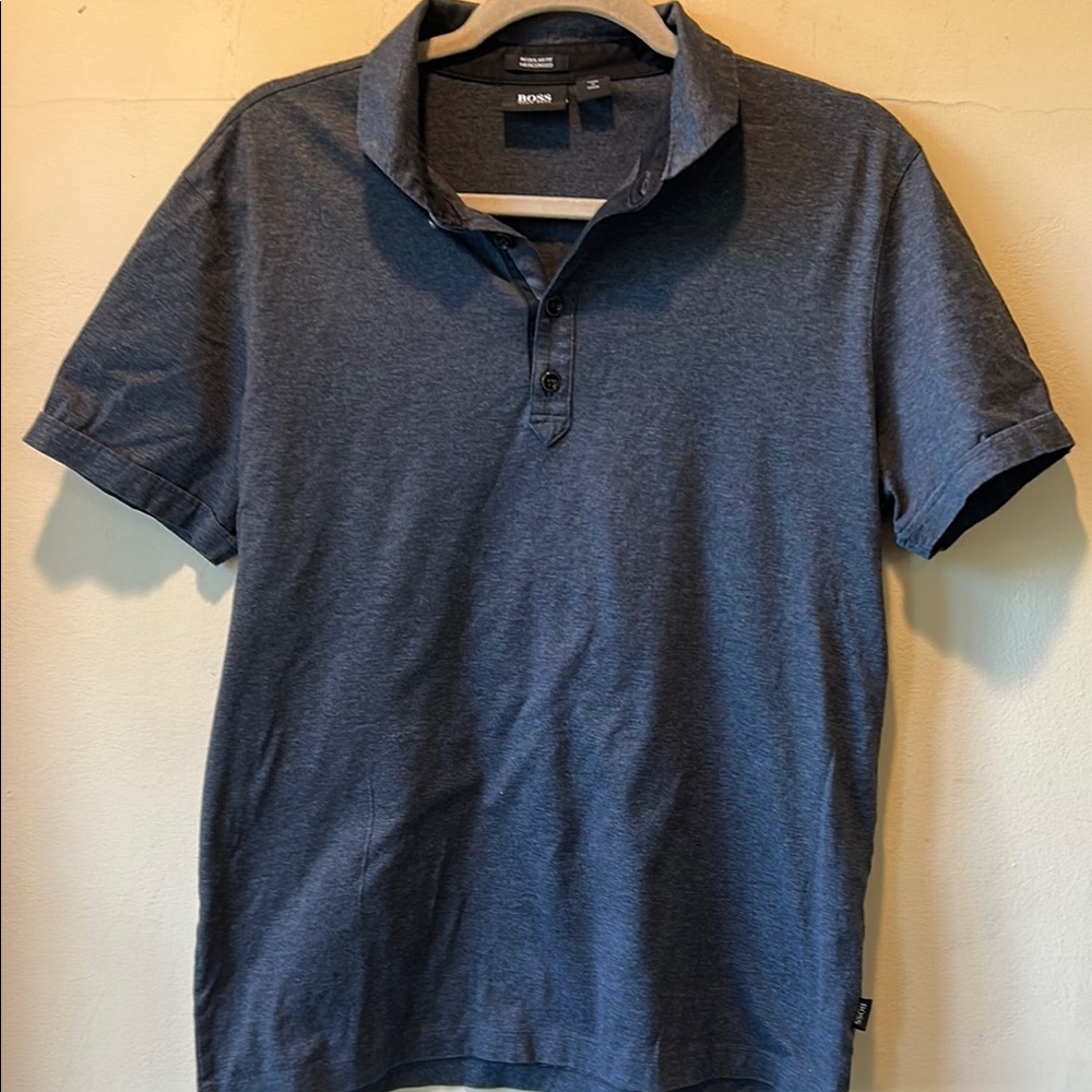 Boss Blue Polo Shirt Classic Design